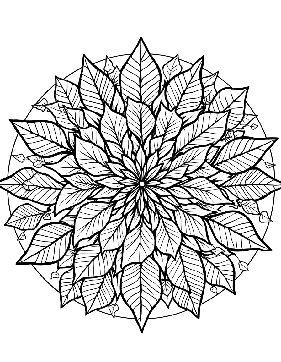 Coloring Meditation: Falling Leaves Mandala for Focus and Letting Go
